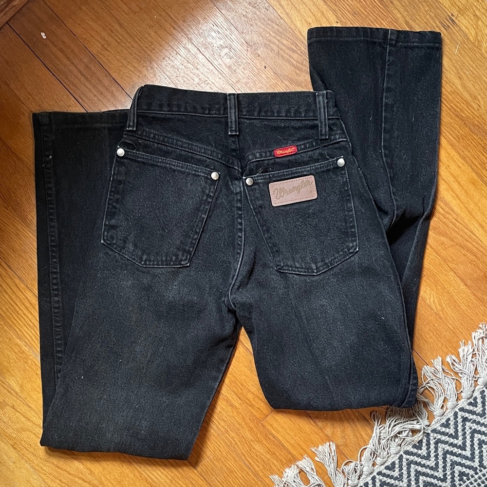 Vintage Wrangler Women’s Black Slim Straight Jeans